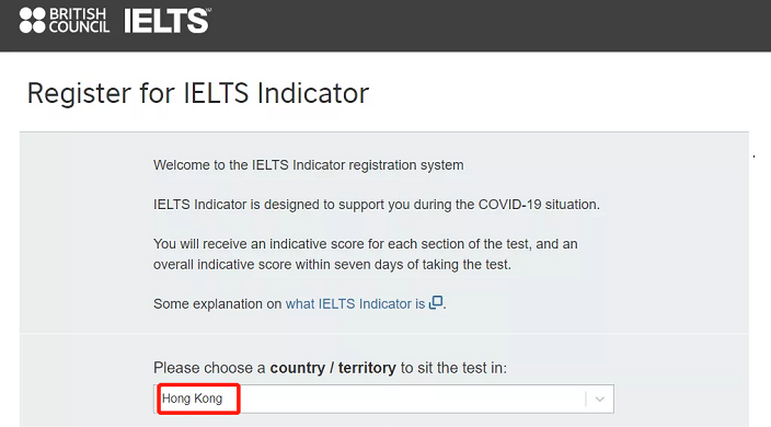 IELTS Indicator考试日期
